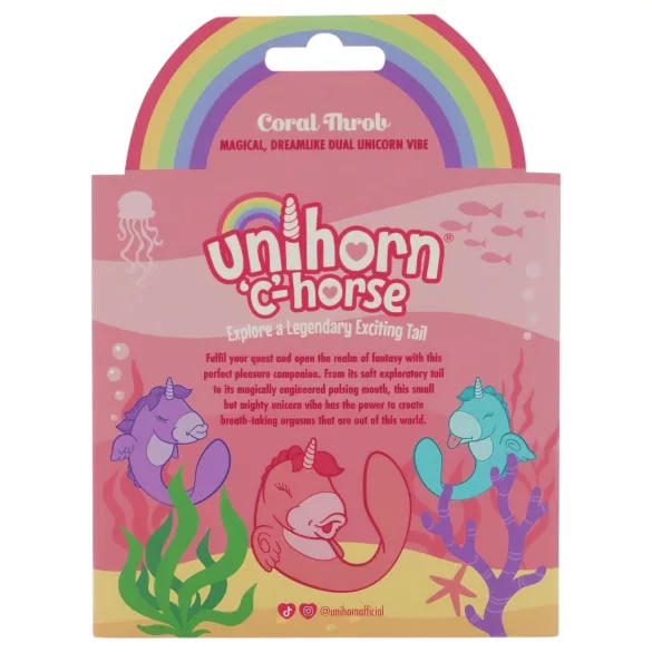 Unihorn C-Horse - wibrator do stymulacji punktu G i łechtaczki (koralowy)
