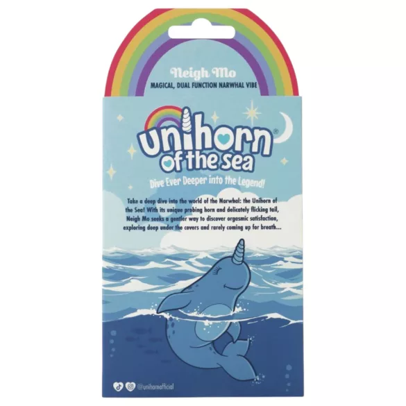 Unihorn Of The Sea - wibrator do łechtaczki ładowany USB - silikon niebieski