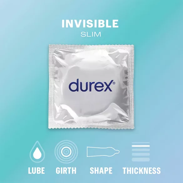 Durex Invisible Slim - prezerwatywy ultracienkie - 10 sztuk