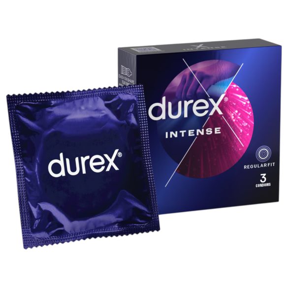 Durex Intense - prezerwatywy z prążkami i wypustkami (3 szt.)