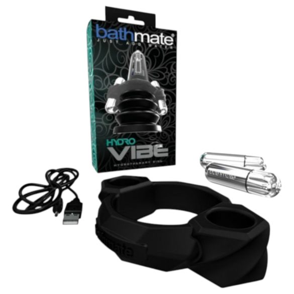Bathmate Hydro Vibe - hydroterapeutyczny, wibrujący pierścień (czarny)