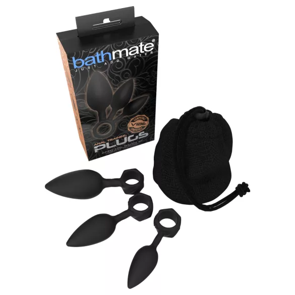 Bathmate Anal Training Plugs - zestaw korków analnych (czarny)