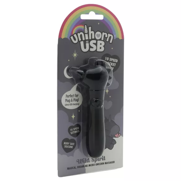 Unihorn Wild Spirit - bezprzewodowy miniwibrator (czarny)
