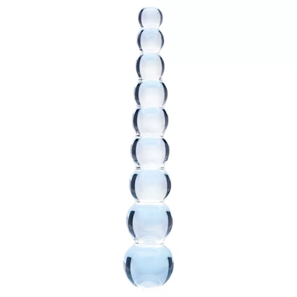 Clarity Elysian Pearls - szklane dildo z perełkami (przezroczyste)
