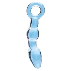   Clarity Utopian Mystique - żebrowane szklane dildo analne (przezroczyste)