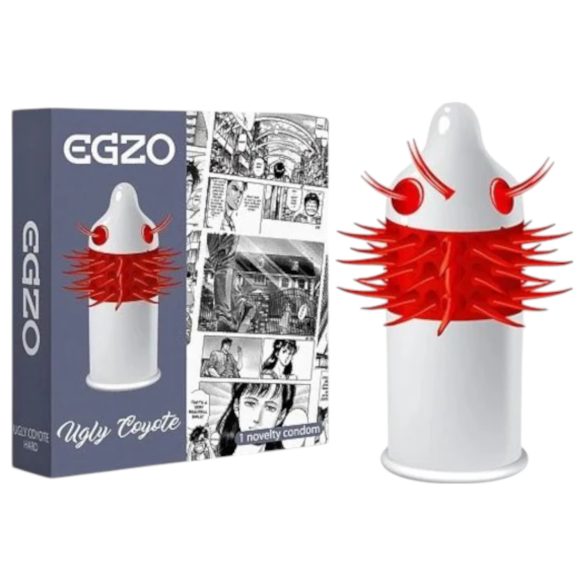 Egzo Ugly Coyote – prezerwatywa z długimi kolcami (1 szt.)
