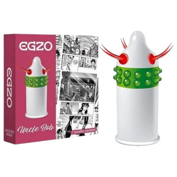 Egzo Uncle Bob – prezerwatywa z kolcami i wypustkami (1 sztuka)