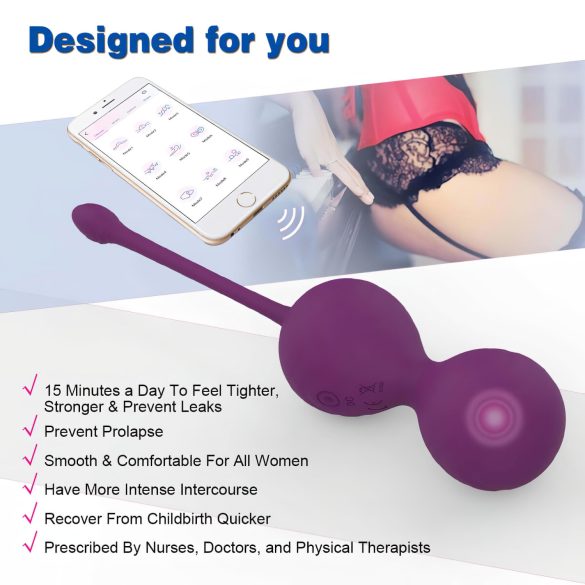 Lonely Winni - wibrujące jajko sterowane aplikacją - różowe