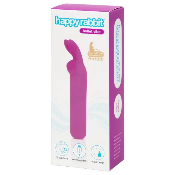 Happyrabbit - wibrator mini króliczek - akumulatorowy - fioletowy