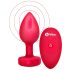 b-vibe serduszko - akumulatorowy, radiowy wibrator analny (czerwony)
