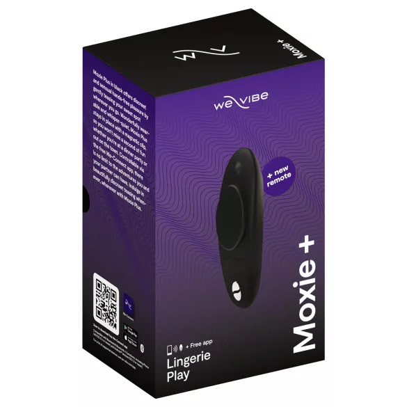 We-Vibe Moxie+ - wibrujący stymulator łechtaczki sterowany aplikacją i pilotem (czarny)