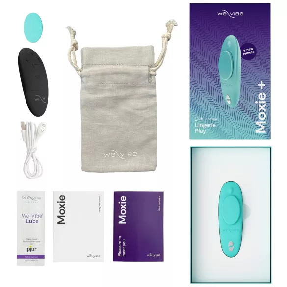 We-Vibe Moxie+ - radiowy, inteligentny wibrator łechtaczkowy (turkusowy)