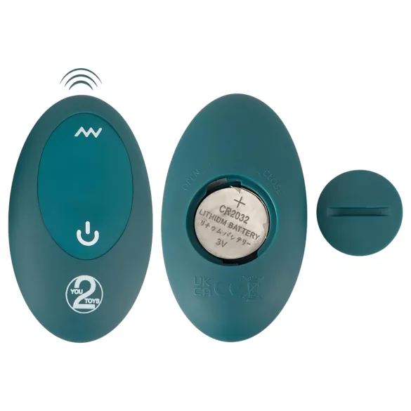 Couples Choice - wibrujący stymulator 3w1 dla par - silikon turkusowy
