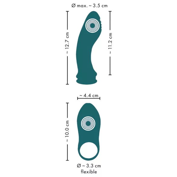 Couples Choice - wibrujący stymulator 3w1 dla par - silikon turkusowy