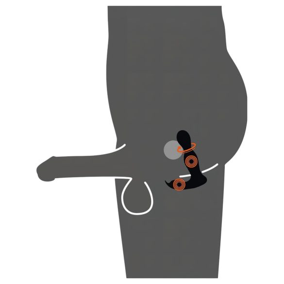 Rebel - wibrator do prostaty 2w1 z pilotem - silikon czarny