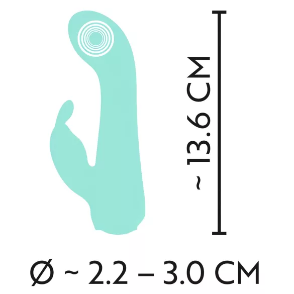 Cuties Mini 4 - wibrator króliczek - wodoodporny, akumulator, zielony