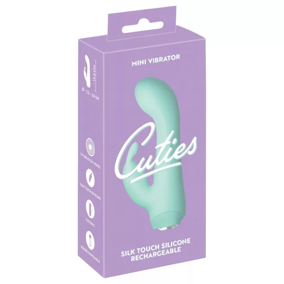 Cuties Mini 4 - wibrator króliczek - wodoodporny, akumulator, zielony