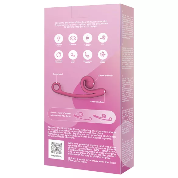 Snail Vibe Curve - wibrator łechtaczkowy 2 w 1 (różowy)