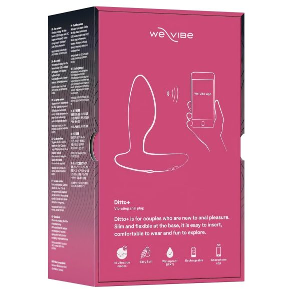 We-Vibe Ditto+ - inteligentny, ładowalny wibrator analny (różowy)