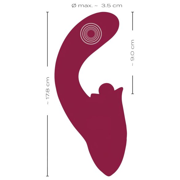 Javida - wibrator 3w1 z języczkiem - silikon czerwony