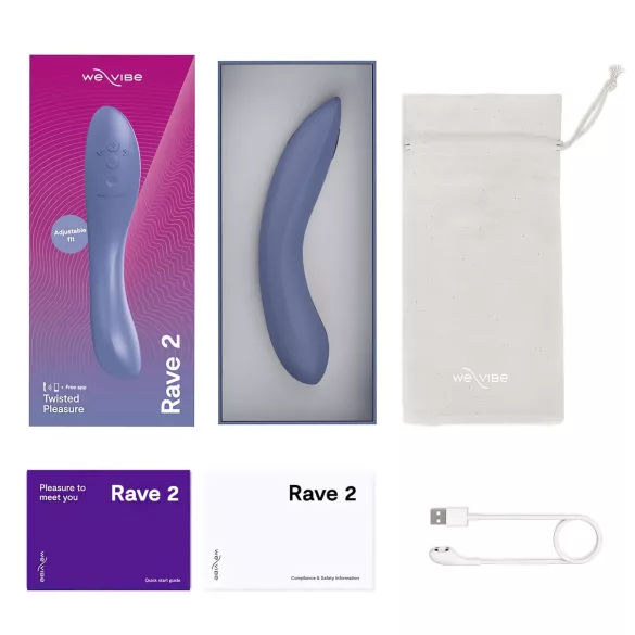 We-Vibe Rave 2 - wibrator punktu G sterowany aplikacją (niebieski)