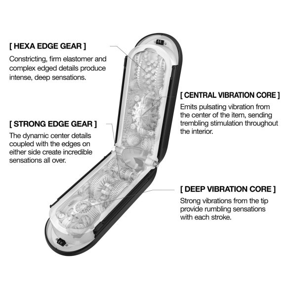 TENGA Flip Zero - mocny masturbator (czarny)