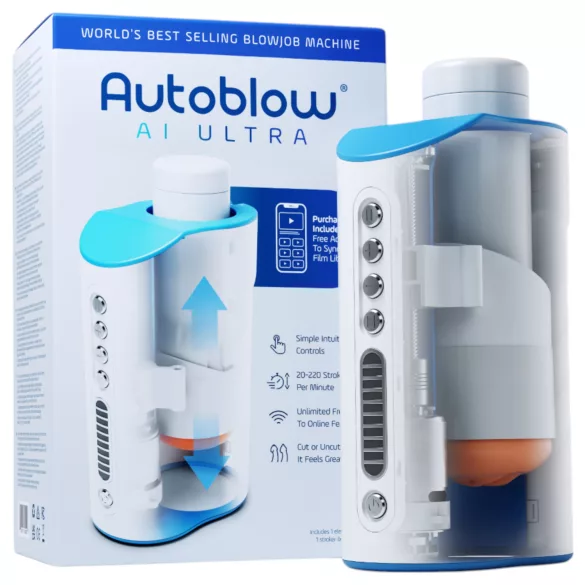 Autoblow A.I. Ultra - masturbator oralny elektryczny - biały