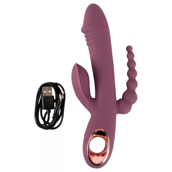You2Toys - wibrator ładowany USB - potrójne ramiona - fioletowy