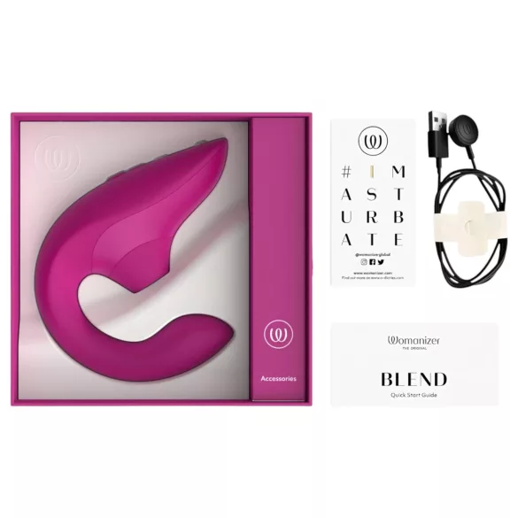Womanizer Blend - wibrator punktu G i stymulator łechtaczki (różowy)