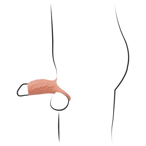 Realistixxx - nasadka na penisa otwarta z wibracją - silikon naturalny