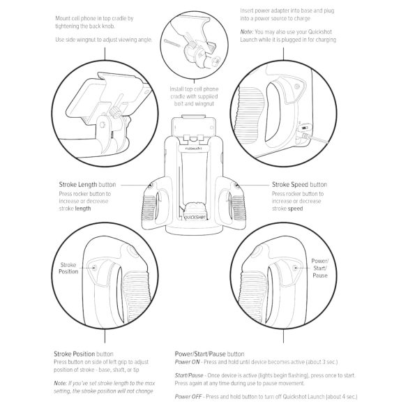 Fleshlight Quickshot Launch - adapter do masturbatora - czarny