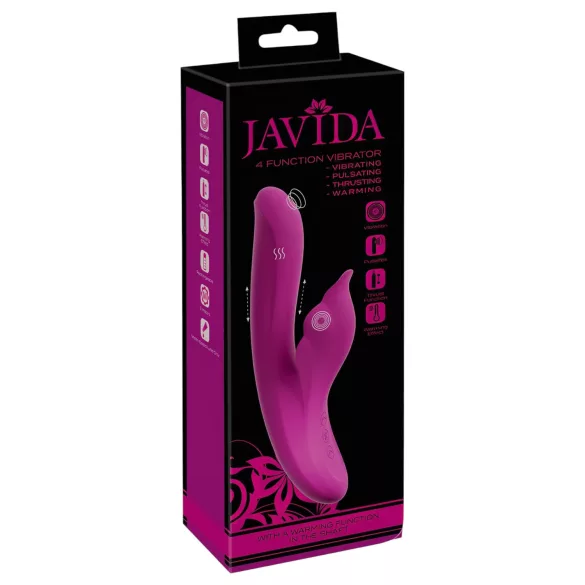 Javida - wibrator 4w1 do punktu G i łechtaczki - silikon - fioletowy
