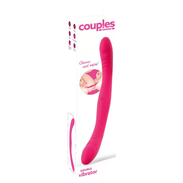 Couples Choice - wibrator dla par - podwójny koniec - silikon różowy