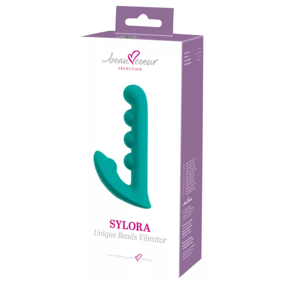 Beau Coeur Sylora - wibrujący 2w1 z perełkami (zielony)