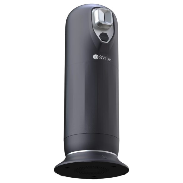 Snail Vibe Jet - masturbator z funkcją pchającą i podgrzewaniem - czarny