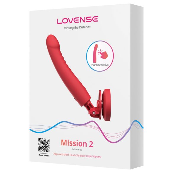 Lovense Mission 2 - inteligentny wibrator z przyssawką (czerwony)