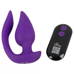   Smile - wibrator analny i stymulator łechtaczki 2w1 - silikon fioletowy