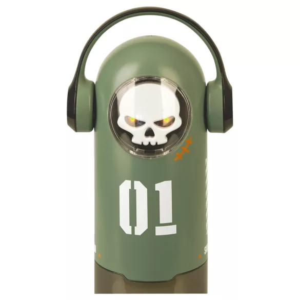 Rebel Skull - stymulator masturbacyjny z funkcją pchania i wibracji (zielony)