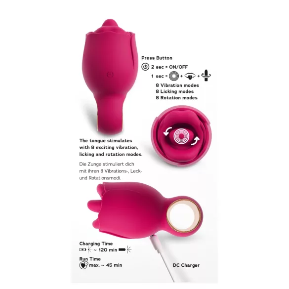 You2Toys Oral Fun - stymulator łechtaczki z języczkiem (różowy)
