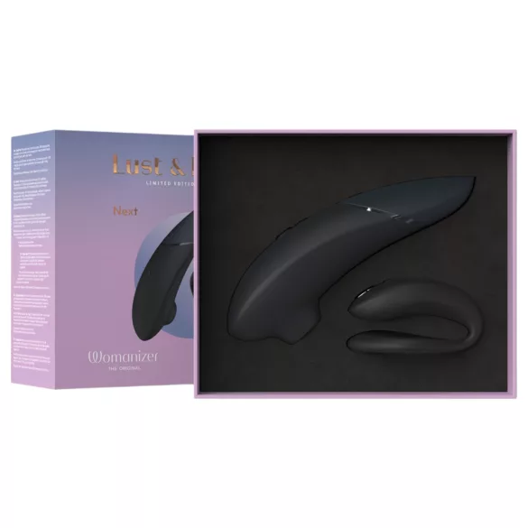 Womanizer Lust&Luxury - stymulator łechtaczki i wibrator dla par - czarny