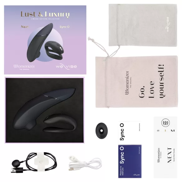Womanizer Lust&Luxury - stymulator łechtaczki i wibrator dla par - czarny