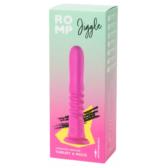 ROMP Jiggle - wibrator pchający z przyssawką (różowy)