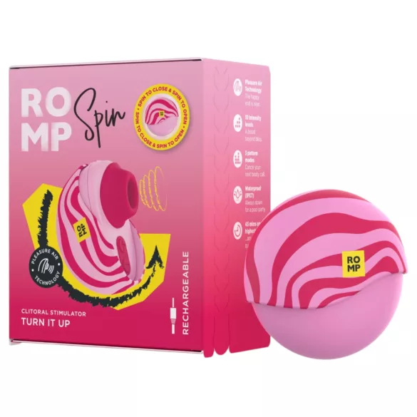 ROMP Spin - stymulator łechtaczki z falami powietrza (różowy)