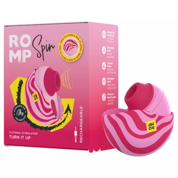 ROMP Spin - stymulator łechtaczki z falami powietrza (różowy)