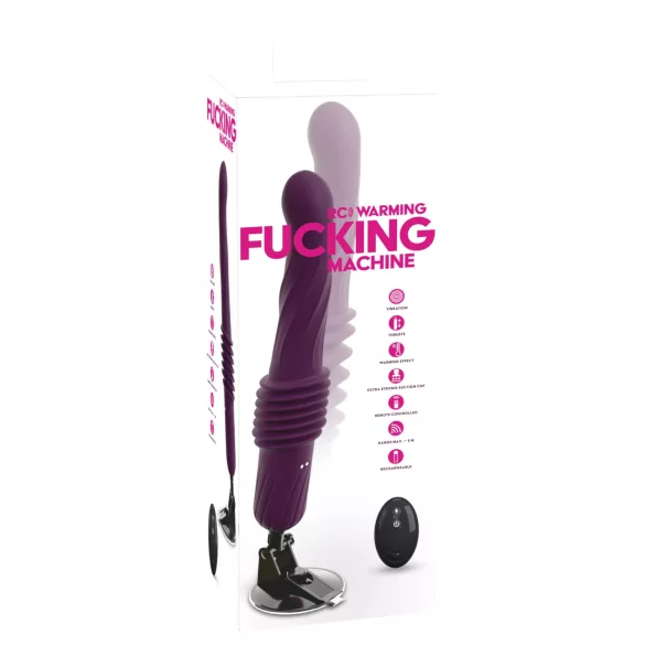 You2Toys - wibrujący stymulator z funkcją pchania i podgrzewania na pilota (fioletowy)