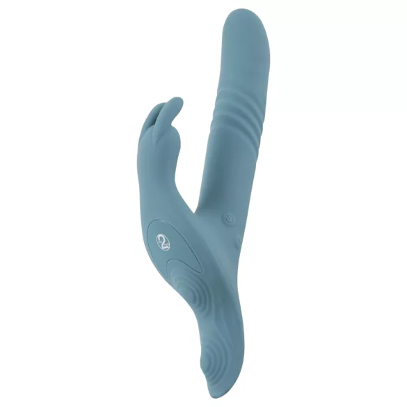 You2Toys - 3‑częściowy przypinany wibrator pchający z króliczkiem z pilotem (niebieski)