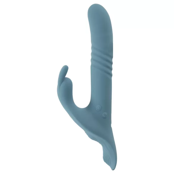 You2Toys - 3‑częściowy przypinany wibrator pchający z króliczkiem z pilotem (niebieski)