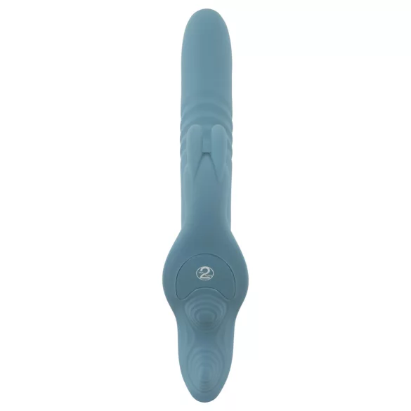 You2Toys - 3‑częściowy przypinany wibrator pchający z króliczkiem z pilotem (niebieski)