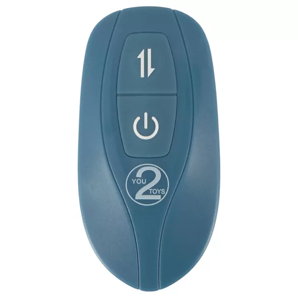 You2Toys - 3‑częściowy przypinany wibrator pchający z króliczkiem z pilotem (niebieski)