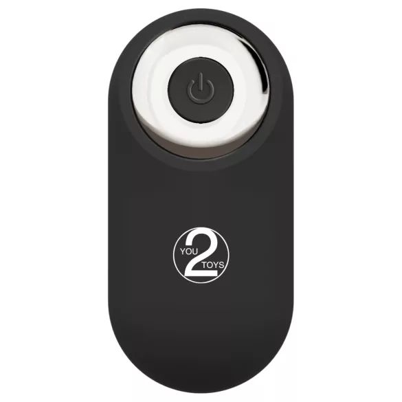 You2Toys - podwójny wibrator przypinany z pilotem (czarny)